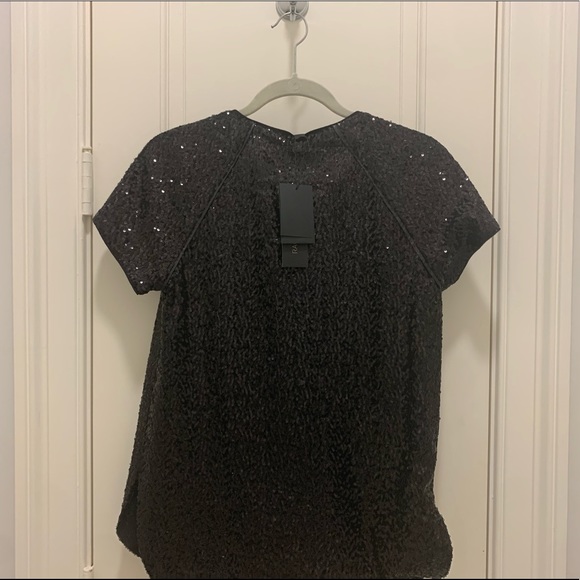 *BNWT*RACHEL ZOE-BLACK SEQUIN/SPARKLY RAGLAN DRESSY FANCY GOING OUT SHIRT/TOP 4 - Picture 12 of 12
